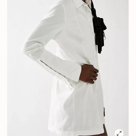 Free People Thea Button down Mini Shirt Dress Tunic Rust Color - Picture 6 of 10